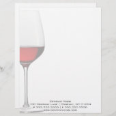 Rotwein-beruflicher Glasbriefkopf Briefbogen (Vorne/Hinten)