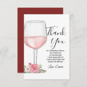 Rotwein, Blumenkohl, danke Karte (Vorne/Hinten)