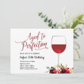 Rotwein, blumig, bis zur Vollendung gereift, Gebur Einladung (Stehend Vorderseite)