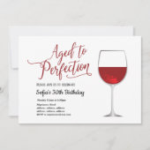 Rotwein, blumig, bis zur Vollendung gereift, Gebur Einladung (Vorderseite)