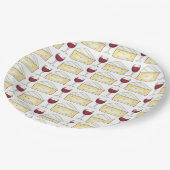 Rotwein Brie Käse Cocktail Party Teller (Schrägansicht)