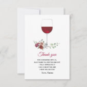 Rotwein Dankeschön-Karte Dankeskarte (Vorderseite)
