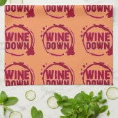 Rotwein drucken unten küchentuch (Gefaltet)