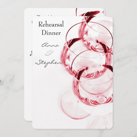 Rotwein Einladung (Vorne/Hinten)