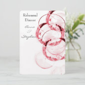 Rotwein Einladung (Stehend Vorderseite)