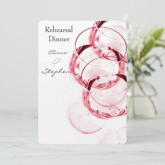 Rotwein Einladung (Stehend Vorderseite)