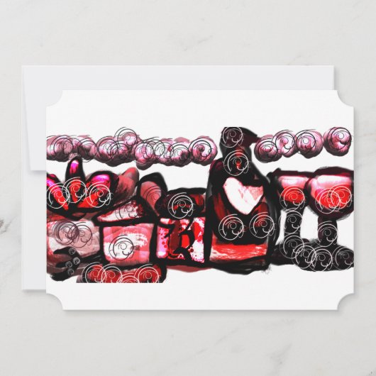 Rotwein Einladung (Vorderseite)