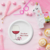 Rotwein, elegant, Wein, Papierplatte Pappteller (Party)