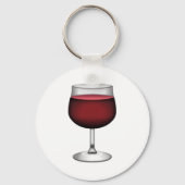 Rotwein - Emoji Schlüsselanhänger (Vorderseite)