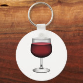 Rotwein - Emoji Schlüsselanhänger (Vorderseite)