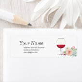 Rotwein, Erwachsener, Wein, Aufkleber für Rücksend (Insitu)