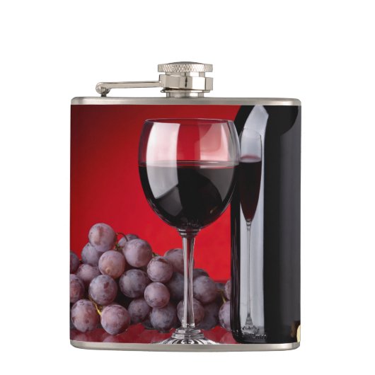 Rotwein Flachmann (Vorderseite)