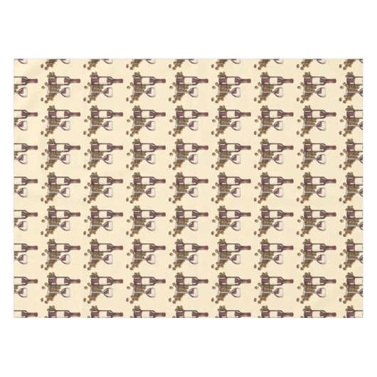 Rotwein Flasche Glas Weintrauben Weinkeller Weinke Tischdecke (Vorderseite (Horizontal))