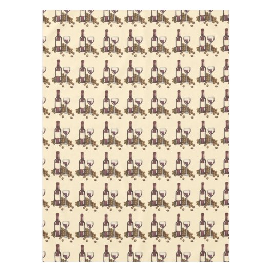 Rotwein Flasche Glas Weintrauben Weinkeller Weinke Tischdecke (Vorderseite)