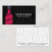 Rotwein Flasche | Muster für Weinzubehör Visitenkarte (Vorne/Hinten)