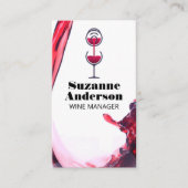 Rotwein Flasche Pour Visitenkarte (Vorderseite)