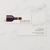 Rotwein Flasche Sommelier Mini Visitenkarte (Vorne/Hinten)