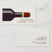 Rotwein Flasche Sommelier Visitenkarte (Vorne/Hinten)