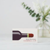 Rotwein Flasche Sommelier Visitenkarte (Stehend Vorderseite)