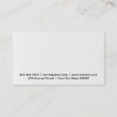 Rotwein Flasche | Tux-Glass-Logo Visitenkarte (Rückseite)