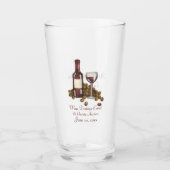 Rotwein Flasche Weintrauben Wohltätigkeit der Verk Glas (Vorderseite)