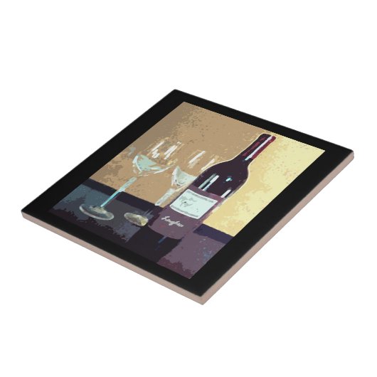 Rotwein Fliese (Seite)