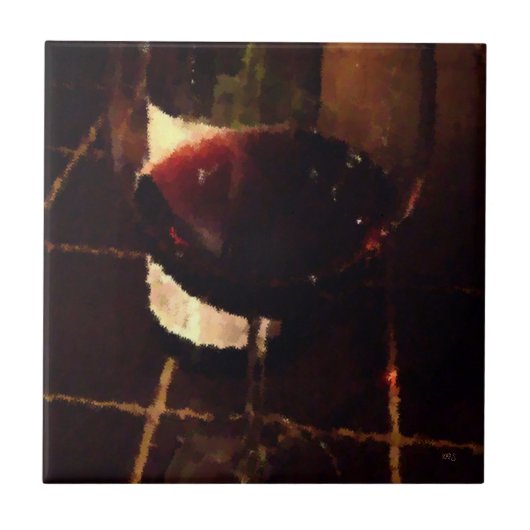 Rotwein Fliese (Vorderseite)