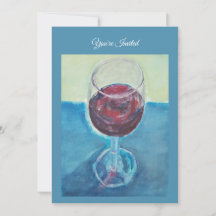 Rotwein-Geburtstagseinladung, Individuelle Party-E