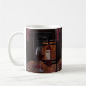 Rotwein-Gemälde von Alfred Fox Kaffeetasse (Links)