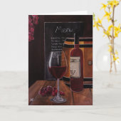 Rotwein-Gemälde von Alfred Fox Karte (Gelbe Blume)