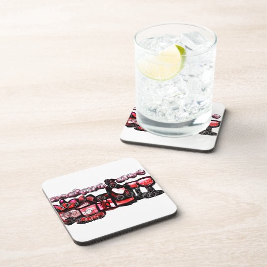 Rotwein Getränkeuntersetzer (Rechte Seite)