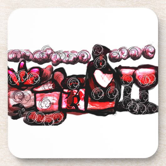 Rotwein Getränkeuntersetzer (Vorderseite)