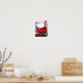 Rotwein-Gießkunst Poster (Küche)