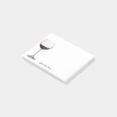 Rotwein-Glas-Anmerkungen Post-it Klebezettel (angewinkelt)