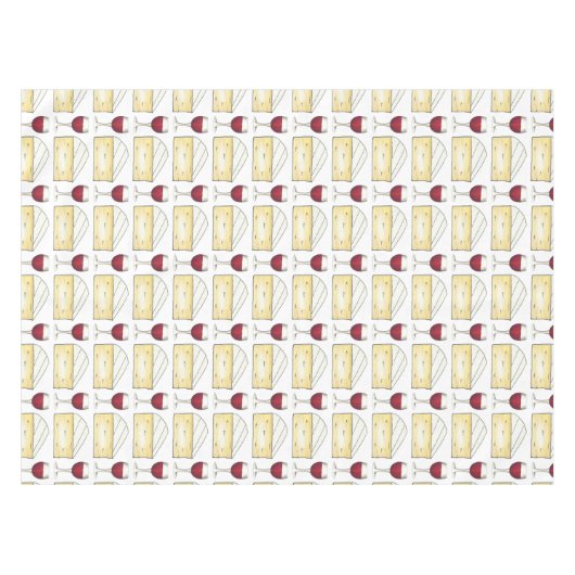 Rotwein Glas Brie Feinschmecker Druck Tablette Tischdecke (Vorderseite (Horizontal))