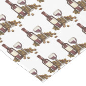 Rotwein Glas Flasche Weintrauben Weinbaubetrieb Kurzer Tischläufer (Ecke)