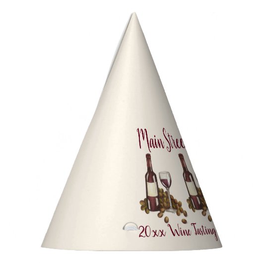 Rotwein Glas Flasche Weintrauben Weinbaubetrieb Partyhütchen (Links)