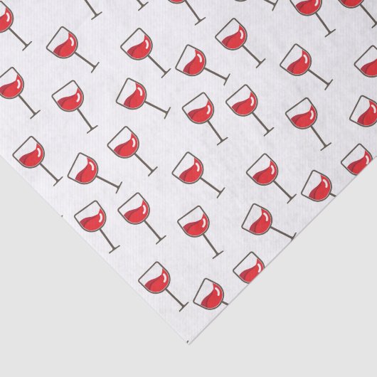 Rotwein-Glas-Muster auf Weiß Seidenpapier (Ausschnitt)