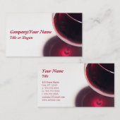 Rotwein-Glas-Visitenkarte Visitenkarte (Vorne/Hinten)