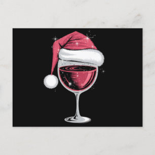 Rotwein Glas Weihnachten Lustiges Weihnachten Xmas Postkarte