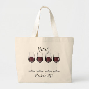 Rotwein-Gläser aus Junggeselinnen-Abschied Jumbo Stoffbeutel