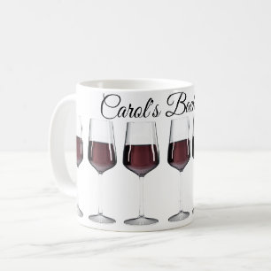 Rotwein-Gläser aus Junggeselinnen-Abschied Kaffeetasse