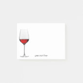 Rotwein-Glaspost-itanmerkungen Post-it Klebezettel (Vorderseite)