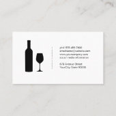 Rotwein-Glass Pour | qr Code Visitenkarte (Rückseite)