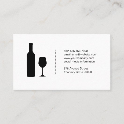 Rotwein-Glass Pour | qr Code Visitenkarte (Rückseite)