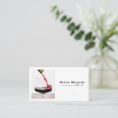 Rotwein-Glass Pour Visitenkarte (Stehend Vorderseite)