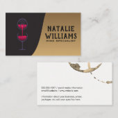 Rotwein-Glass Pour Visitenkarte (Vorne/Hinten)