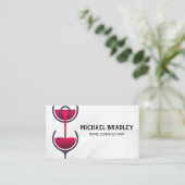 Rotwein-Glass Pour Visitenkarte (Stehend Vorderseite)