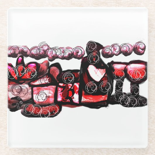 Rotwein Glasuntersetzer (Vorderseite)