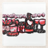 Rotwein Glasuntersetzer (Vorderseite)